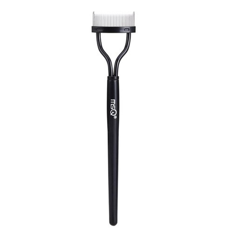 MSQ Eyelash Comb - Precision Eyelash Separator & Definer Tool with Cover | Black (1 PCS)
