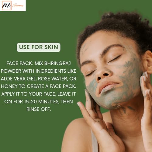 (0.5 Pound) 100% Natural Bhringraj Powder 227 Grams | Pure Eclipta Alba For Hair Health & Skin