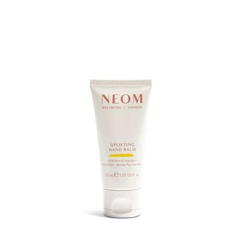 Neom Uplifting Hand Balm, 30ml I Wild Mint & Mandarin I 4 other essential oils I 100% Natural Fragrances I Cocoa and Shea Butter I Nourishing and Softening I Lift your mood