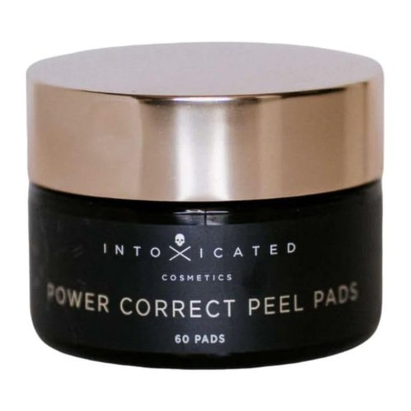 Intoxicated Cosmetics Power Correct Peel Pads - Exfoliating Treatment for Fine Lines & Wrinkles | Brightening with Niacinamide & Green Tea Extract