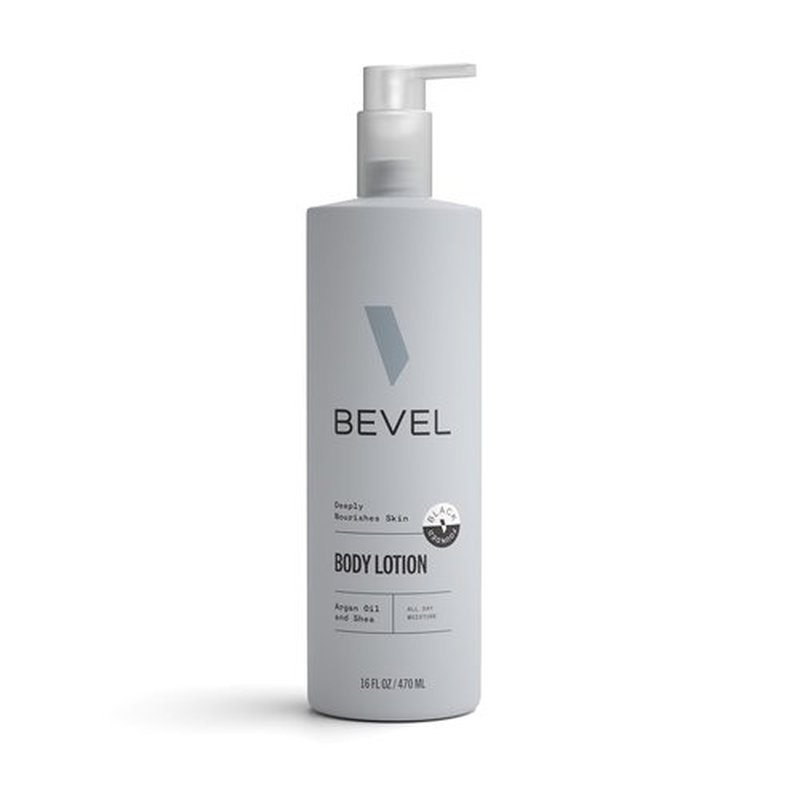 Bevel All Day Body Lotion for Men - Lightweight Shea Butter & Argan Oil Formula, 16 Oz