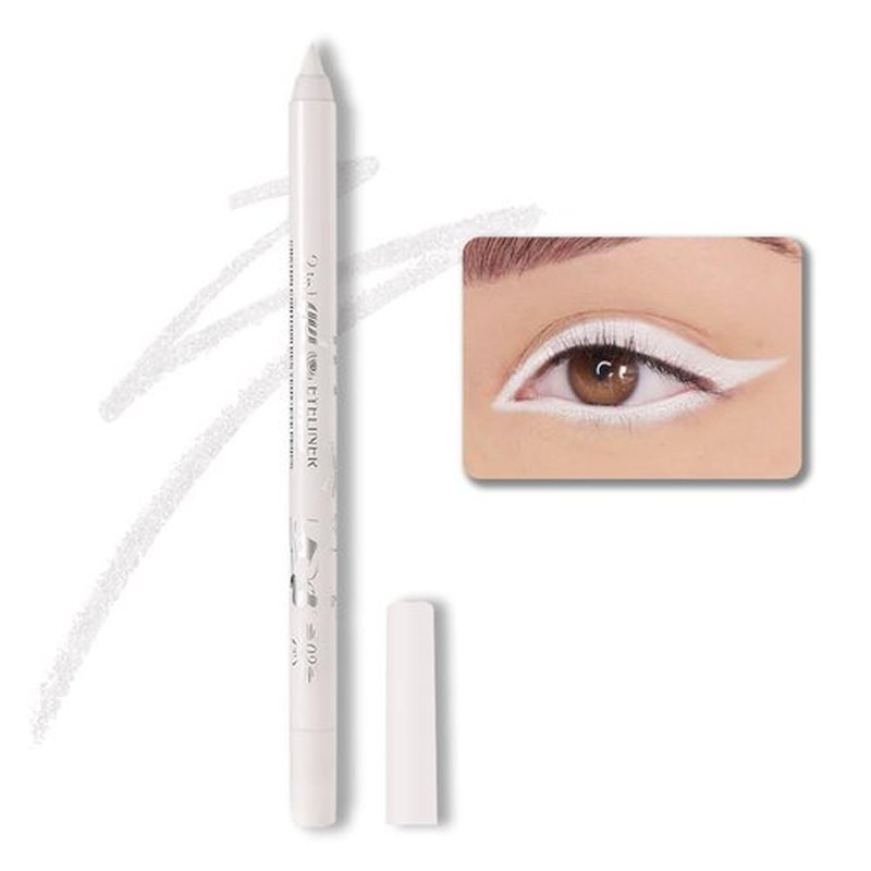 Evpct White Gel Glitter Eyeliner Pencil Set - Waterproof & Smudge-Proof for Women | 1 Piece