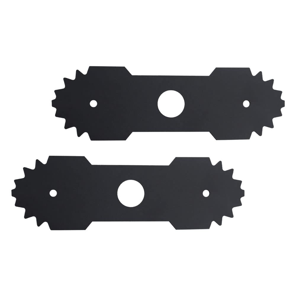 AMTHKNO 2-Pcs 9 inch Heavy-Duty Edger Blade for Ryobi Edger RY13050 RY13050A RY15518 RY40030 P2300, Replaces 638006008 638006007, 1" Center Hole - Quenched Steel