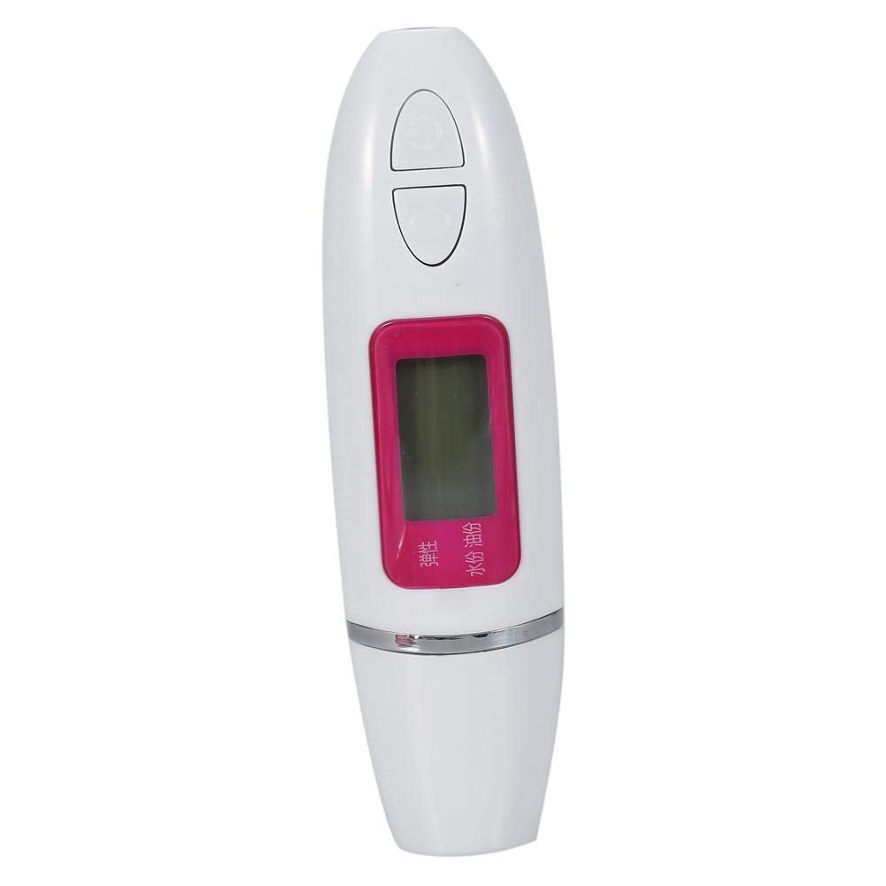 Skin Analyzer, Digital Skin Tester, LCD Display Precision Skin Sensor Tester, Handheld And Portable Water Analyzer (White)