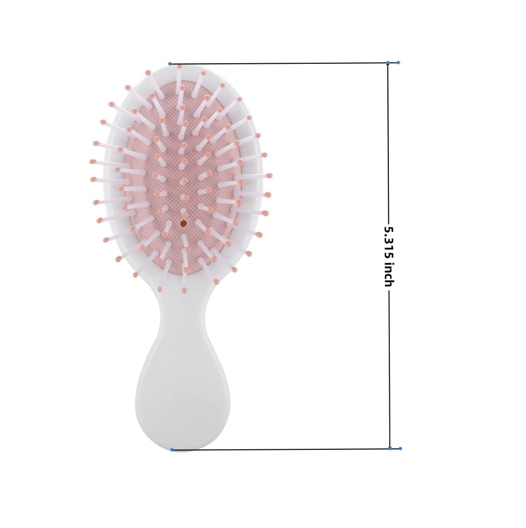 Bridesmaid Proposal Gifts - 8 Pieces Mini Travel Hair Brush Set, Cute Bachelorette Party Accessories for Wedding Favors (Pink)
