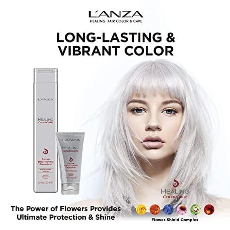 L'ANZA Healing Colorcare Purple Shampoo - Neutralizes Brass & Brightens Blonde | Moisturizing & Sulfate Free