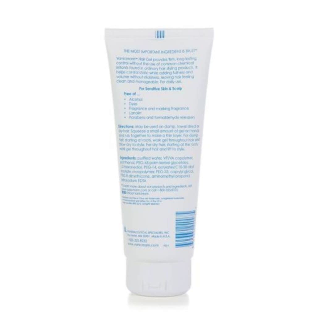 Vanicream Hair Styling Gel - Fragrance-Free & Gluten-Free | Unscented for Sensitive Skin, 7 Oz