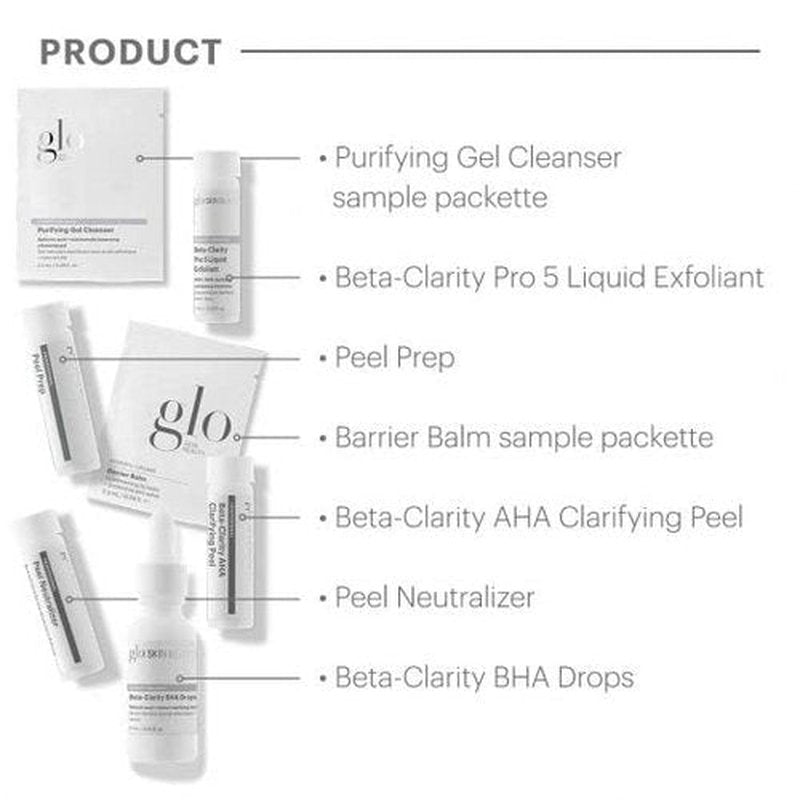 Glo Skin Beauty Beta-Clarity AHA Clarifying Peel - Level 2 Professional At-Home Exfoliating Kit for Brightening