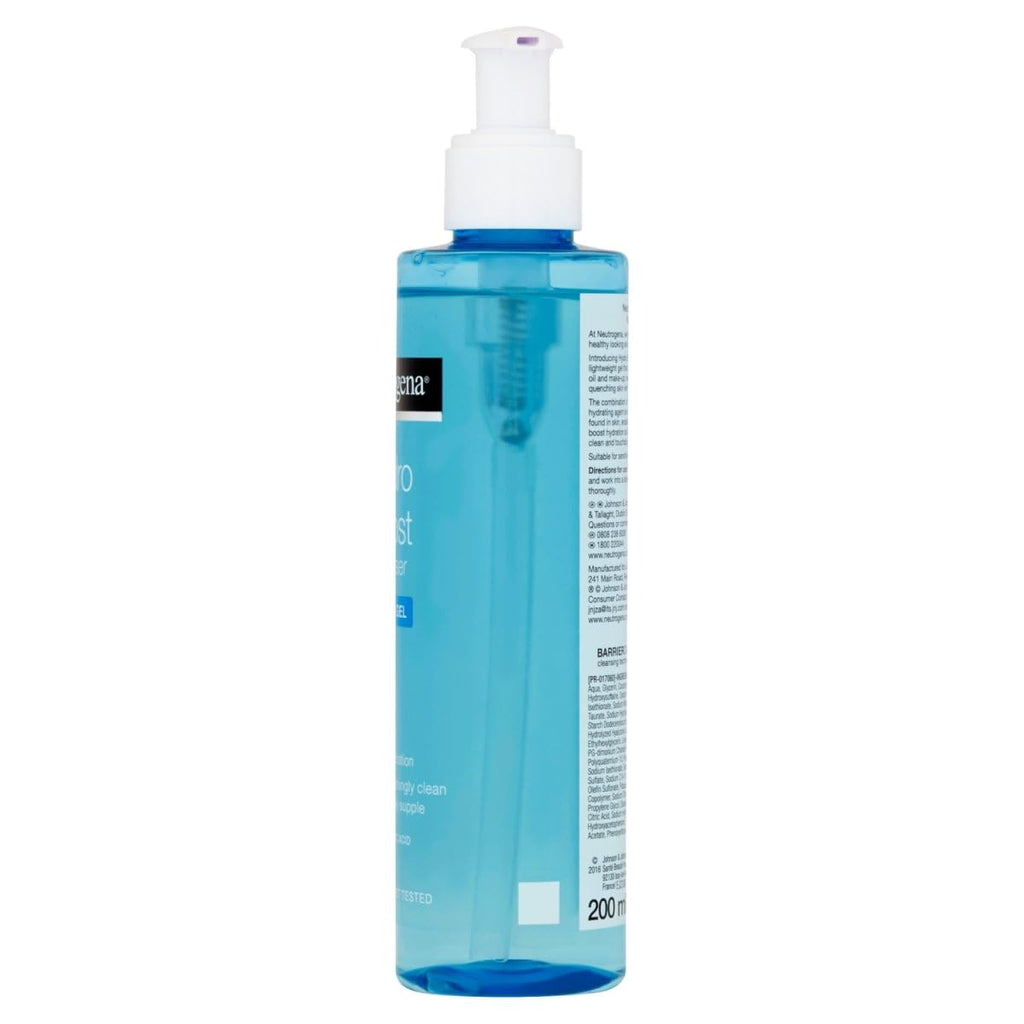Neutrogena Hydro Boost Lightweight Hydrating Facial Cleansing Gel, Gentle Face Wash & Makeup Remover with Hyaluronic Acid, Hypoallergenic & Non Comedogenic, 6 oz