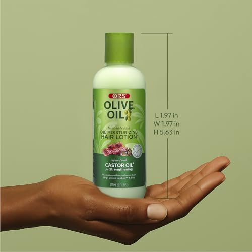 ORS Olive Oil Incredibly Rich Moisturizing Hair Lotion with Castor Oil 6 Ounces (Pack of 2)
