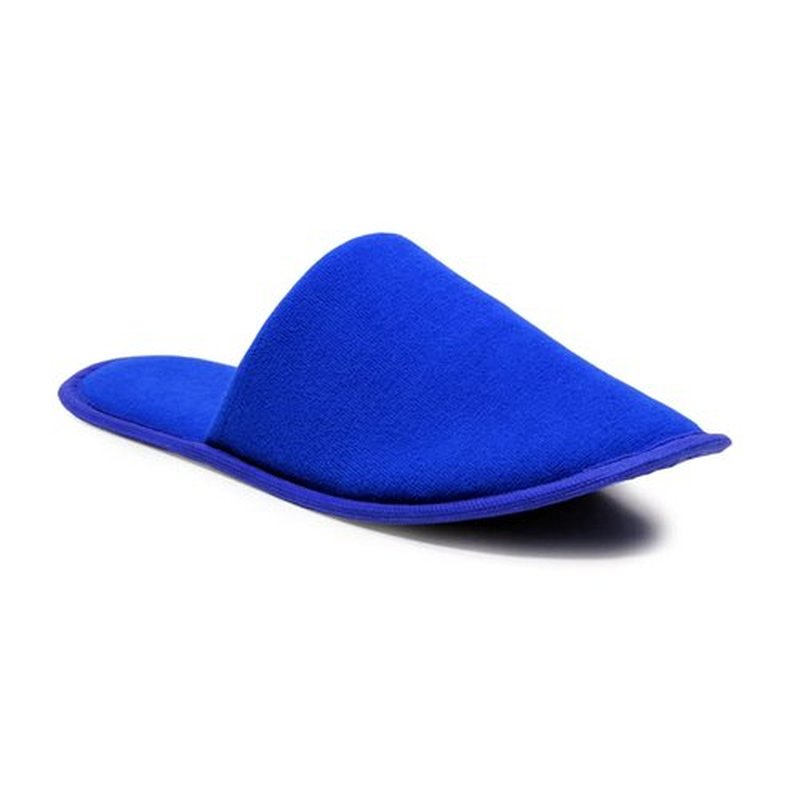 CHOCHILI Blue 10 Pairs Fabric Packed Disposable Color Hotel Slippers for Airbnb Spa Salon Party Wedding Guests - US Men Women Size 10-11
