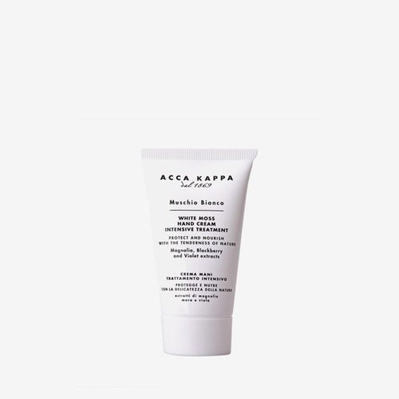 Acca Kappa White Moss Hand Cream 75 mL Shea Butter Olive Lipids Hydrating Protective Formula for Men and Women