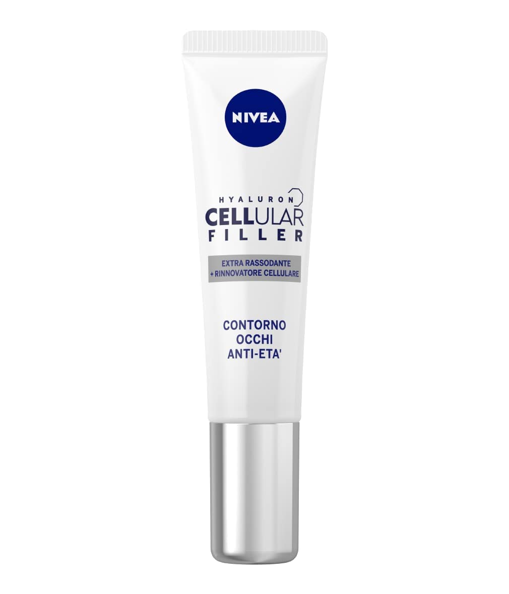 NIVEA Hyaluron Cellular Filler Anti-Age Eye Cream 15 ml / 0.51 fl oz – Lightweight Hyaluronic Acid Eye Contour Cream – Fast-Absorbing Daily Eye Care – Tested Formula for Smooth-Looking Skin