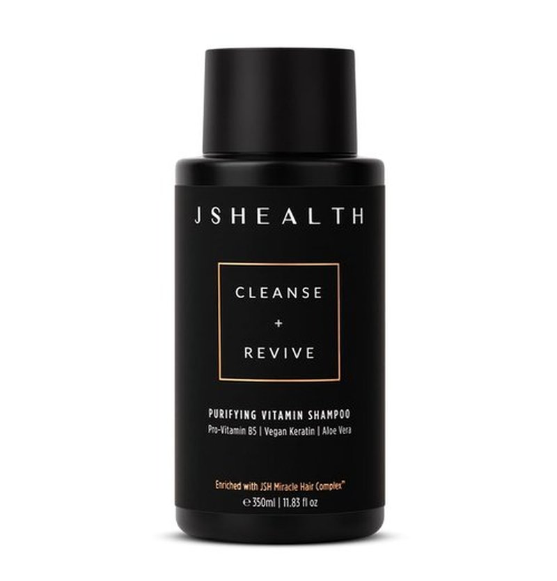 JSHealth Purifying Keratin Shampoo - Cleansing & Reviving Natural Shampoo for Color Treated Hair, Curly Hair & Dry Hair - Vegan, Sulfate & Paraben Free Formula, 350ml