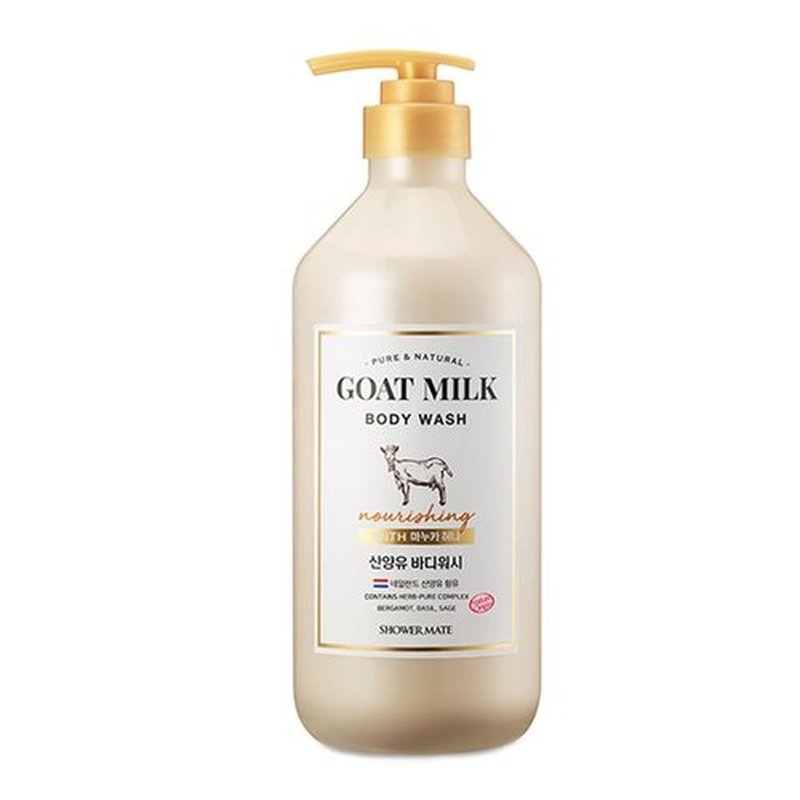 SHOWERMATE Goat Milk Body Wash with Manuka Honey - Nourishing Formula, 27 fl oz / 800 ml
