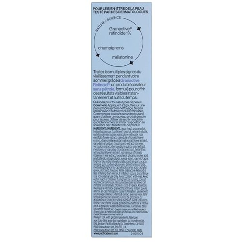 Pacifica Retinol Serum for Face - Wake Up Beautiful Retinoid Night Face Serum - Anti-Aging Skin Care & Skin Brightening - Retinol, Collagen & Antioxidants Vegan & Cruelty-Free Dermatologist Tested