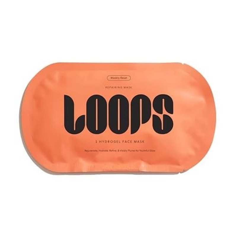 LOOPS Weekly Reset - Rejuvenating Hydrogel Face Mask for Youthful Glow - Super Moisturizing & Pore Refining - 1 Pc