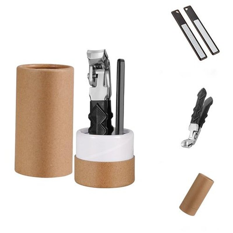 Graddi Orthoclip Toenail Clippers: Heavy Duty for Ingrown Nails, Wide Jaw for Men, Seniors' Thick Toenails, with Double-Sided File, Long Handle & Eco Cylinder Pack