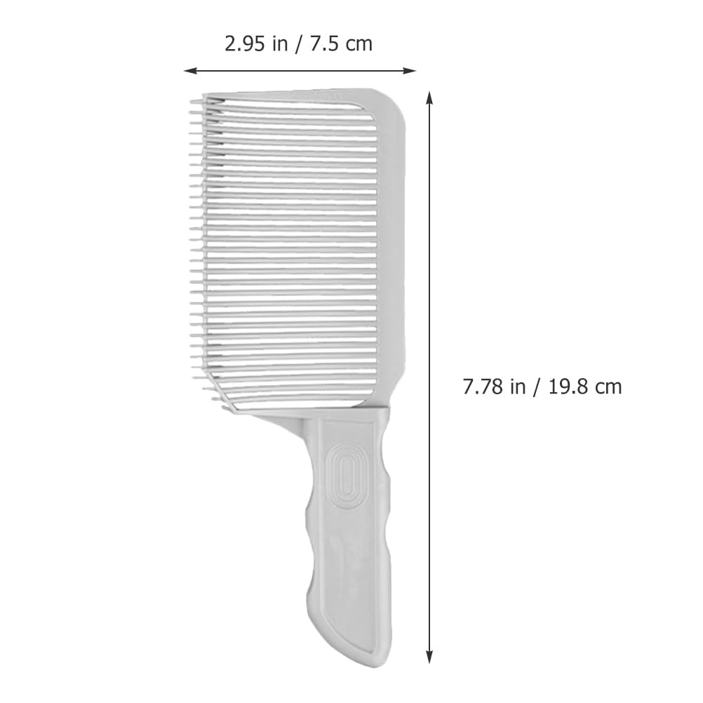 Beavorty Barber Comb for Fading and Blending Tapered Haircutting Comb for Men Curved Styling Tool for Salon and Home Use 7.8 Inch Flat Top Hair Cutter