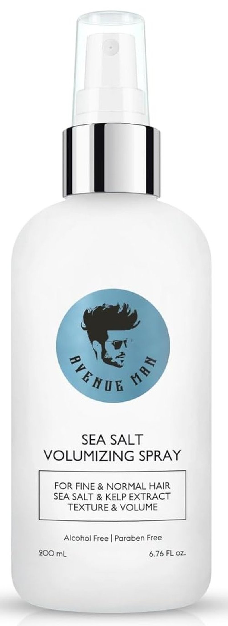 Avenue Man Volumizing Sea Salt Spray for Men - Lightweight Sea Salt Hair Spray for Men - Paraben & Sulfate-Free - Mens Hairspray for Fine & Normal Hair with Kelp, Papaya, Brown Seaweed - 6.76 oz