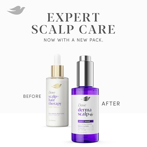 Dove Derma Scalp Density Boost 3-in-1 Scalp Serum 1 ct With Prebiotic Glycerin, Zinc + Peptides, and Niacinamide For Breakage And Hair Thinning 2 oz