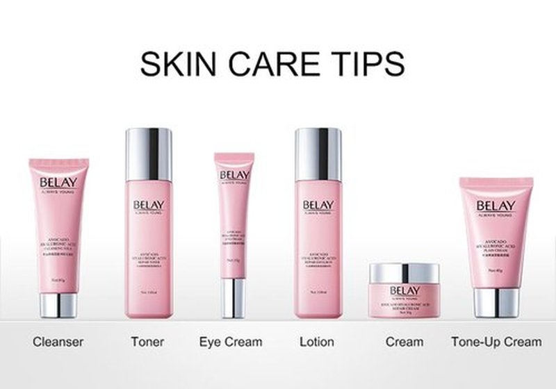 O'KADY 6-Piece Skincare Gift Set – Avocado & Hyaluronic Acid Collection, Hydrating Cleanser, Toner, Creams & Tone-Up Base – Daily Moisture Routine for All Skin Types, Holiday Gift for Women