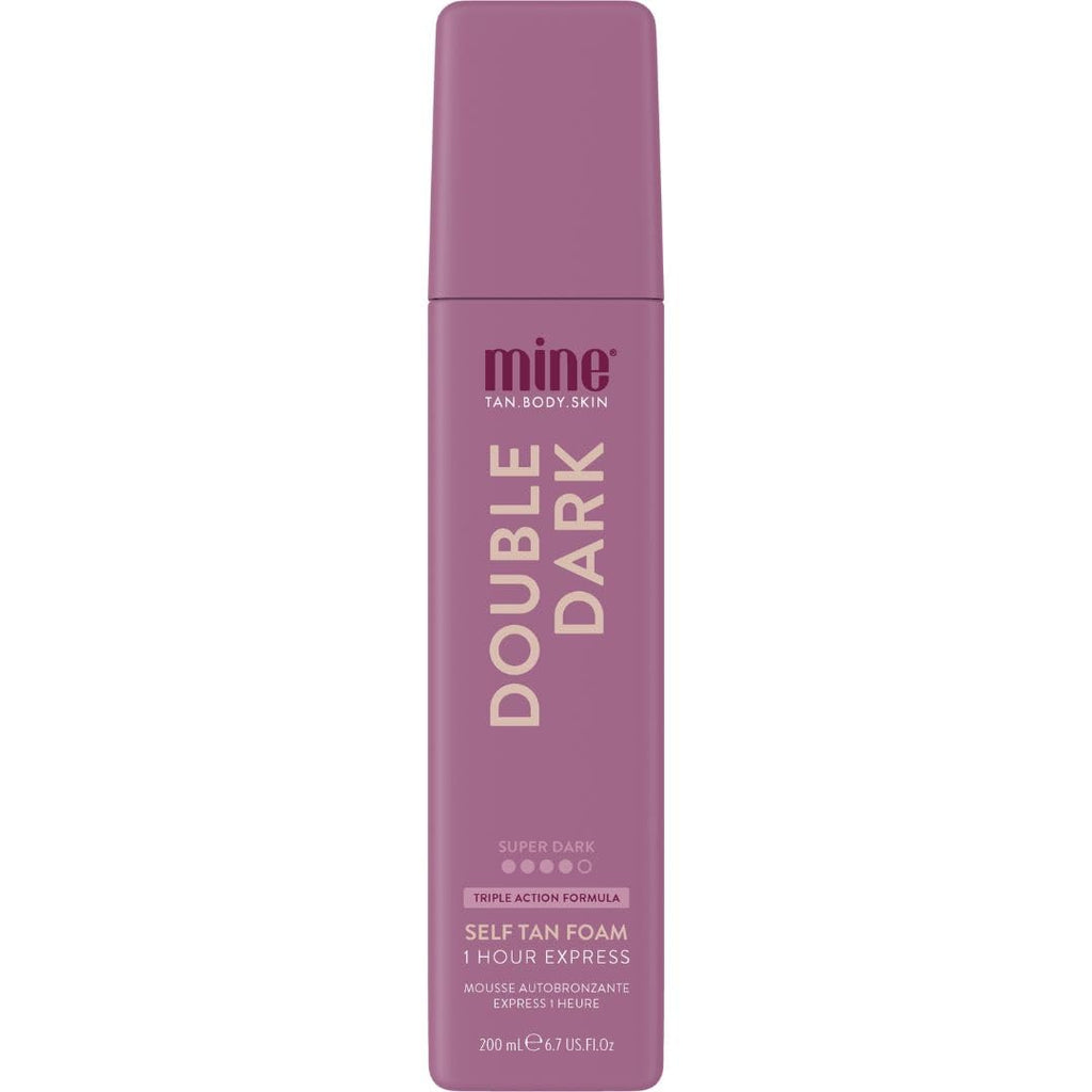 MineTan Double Dark Self Tanning Foam | Bronze Collection - Fake Tanner Mousse for a Deep Bronzing Glow, 1 Hour Express, Face & Body, Ultra Hydrating Formula, Coconut Scented, Vegan 6.7 Fl Oz