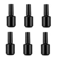 UPSTORE 6 Pcs 15ml Empty Nail Polish Bottles with Brush Round Refillable Glass Nail Polish Storage Bottles Containers for DIY Nail Art (Glossy Black)