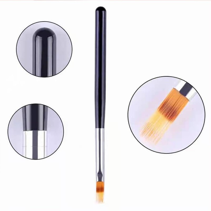 YECIRALA 10Pcs Nail Ombre Brush Nail Art Gradient Painting Brush With Wood Handle For Nail Design Brushes Set Gradient Color Ombre Nail Art Brushes For Women Nail Art Painting Pens Tools