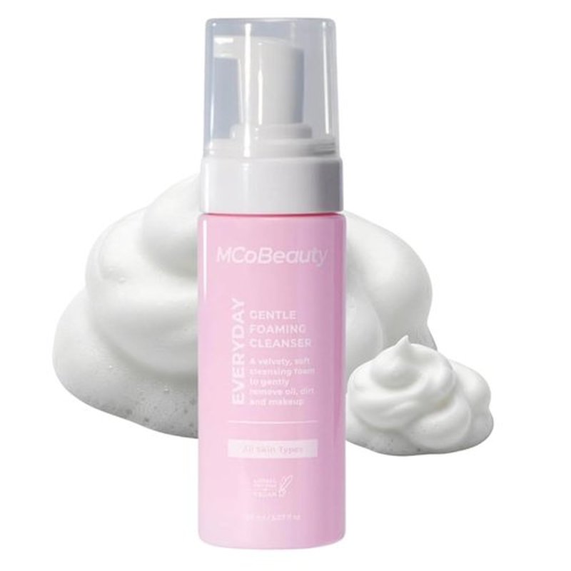 MCoBeauty - Everyday Gentle Foaming Cleanser - Lightweight Face Wash with Soothing Botanicals - Removes Makeup, Dirt and Impurities - Vegan, Cruelty Free Skin Care