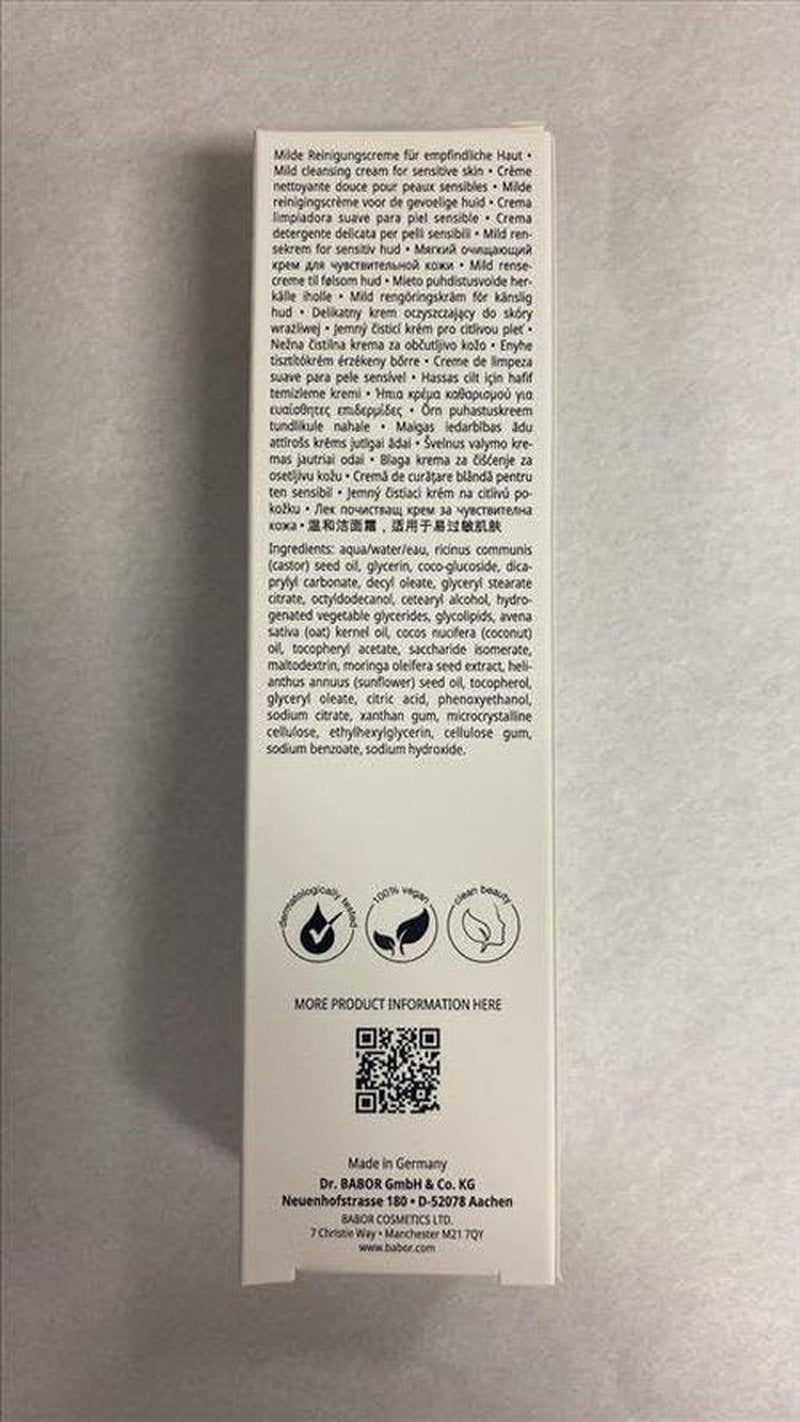 BABOR Gentle Cleansing Cream - Mild Vegan Formula for Dry & Sensitive Skin | 200 ml