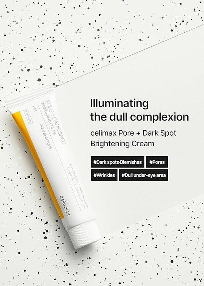 Celimax Pore+Dark Spot Brightening Cream - Niacinamide & Tranexamic Acid | Hydrating for Sensitive Skin, 35ml