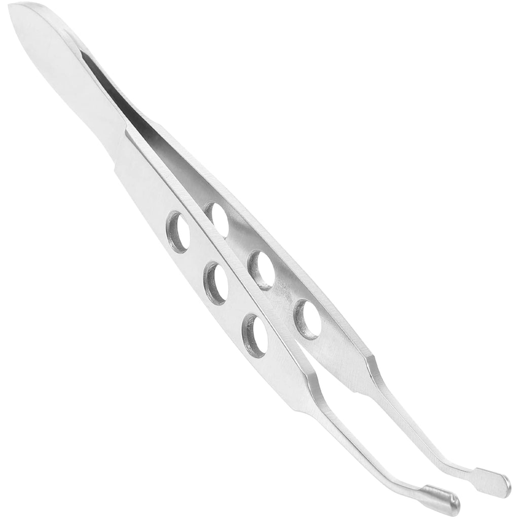Meibomian Gland Expressor, Stainless Steel Eyelid Massage Forceps, Precision Face Care Tweezer Tool with Rectangle Tip for Dry Eyes