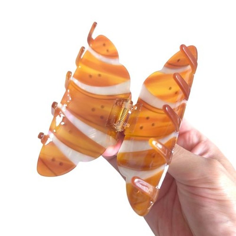 Novelty Brezel Bread Hair Clip,Cute Acetate Claw Clips,Bread Hair Clips for Women