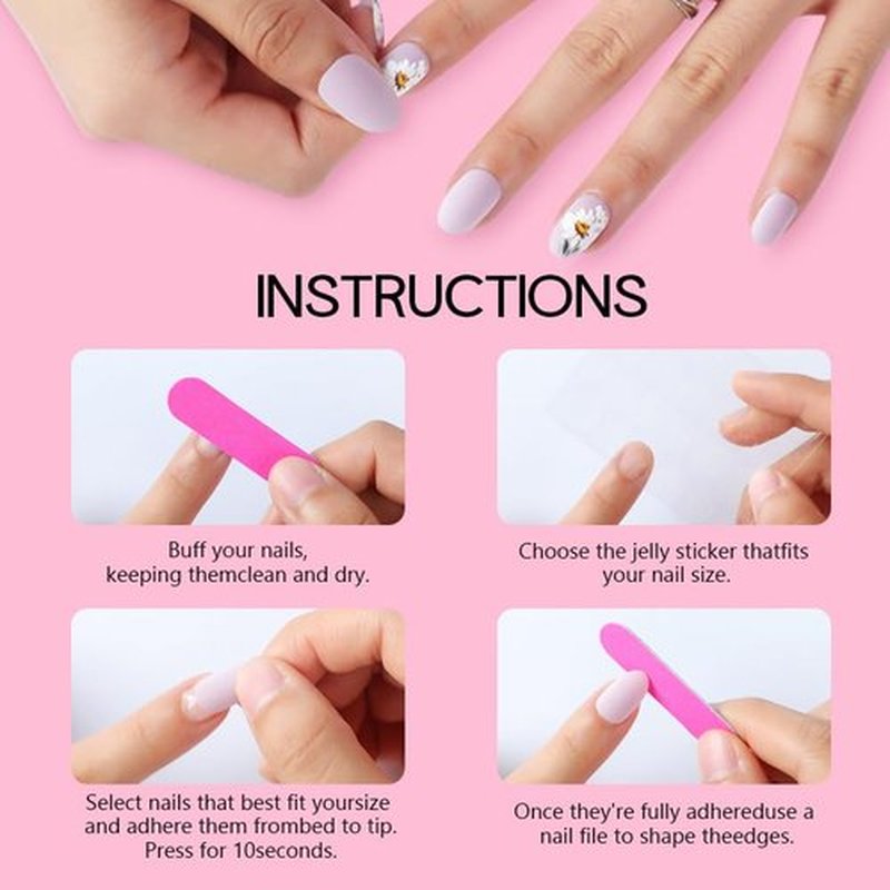 3D Sea Waves Press on Nails Glossy Blue Gradient Stick on Nail French Tips Medium Almond False Nail 24Pcs Flower Gel Glue on Fingernails Acrylic Full Cover Fake Nails for Holiday Manicure Art