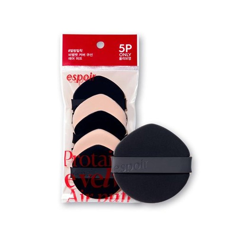 Espoir Be Velvet Air Puff 5-Pack - Flawless Makeup Sponge Applicator for Liquid Foundation & Powder