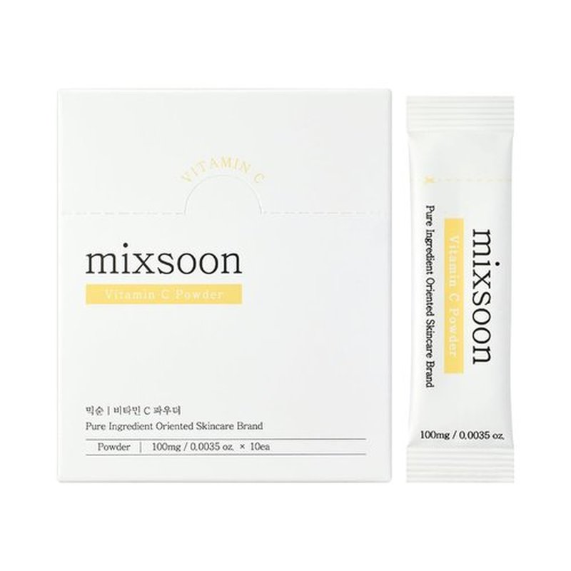 mixsoon Vitamin C Powder Stick - Nourishing Vitamin C Skin Powder for Healthy Skin 100mg / 3.38 fl. oz.(10ea) Korean Glass Skin Care