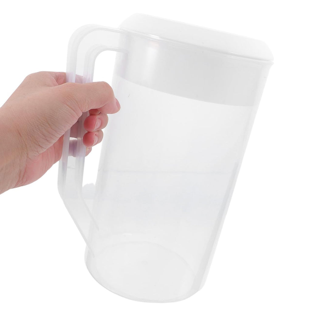 Housoutil 2.5L Plastic Beverage Pitcher Jug with Lid with Measurements