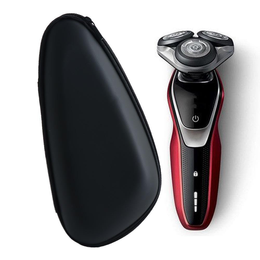 Leadigol Electric Shaver Case, Men's Travel Shaver Case Portable Shockproof Hard Razor Case Shaver Pouch EVA Hard Carrying Case for Razor Shaver