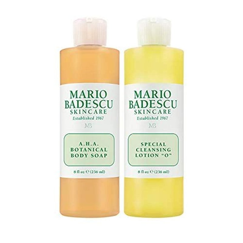 Mario Badescu Body Breakout Kit - A.H.A. Botanical Soap & Cleansing Lotion "O" Toner | Ideal for Oily Skin, 2 Ct.