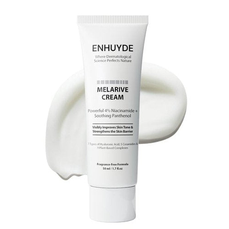 ENHUYDE Niacinamide 4% Brightening Cream for Dark Spots & Uneven Tone, Fragrance-Free Daily Face Moisturizer for Sensitive Skin, Korean Skincare (50ml / 1.7 fl. oz.)