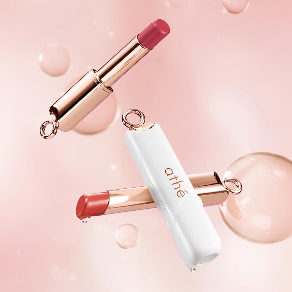 athé Authentic Lip Balm – Skincare-Grade Tinted Lip Balm Stick | Madecassoside, Ceramide & Squalane | 4-Oil Botanical Blend | Fragrance-Free, Petrolatum-Free | K-Beauty Vegan | 0.12 oz