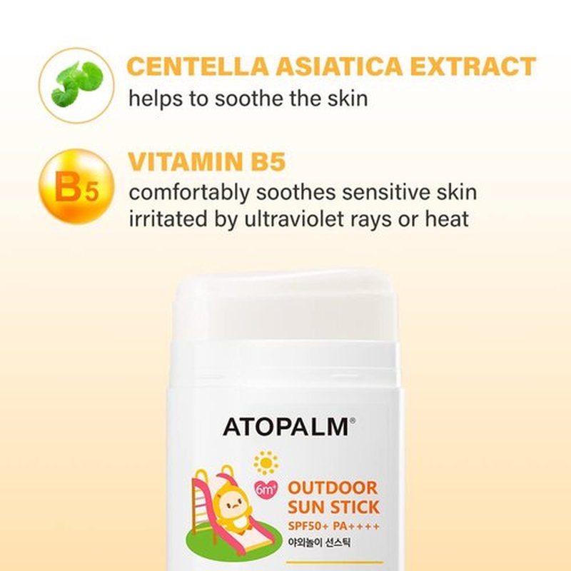 ATOPALM Outdoor Sun Stick SPF50+ PA++++ 21g | Non-Greasy Matte Mineral Sunscreen | Soothing Skin Care | Facial Moisturizer with SPF | Korean Sun Protection