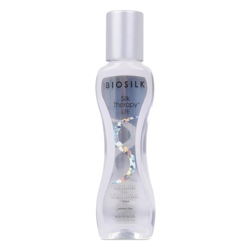 BioSilk Silk Therapy Lite - Ultra-Light Leave-In Hair Treatment for Fine Hair | Smooths, Conditions & Adds Shine - 2.26 Oz
