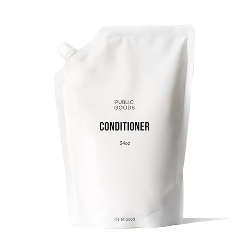 Public Goods Conditioner - Natural Moisturizing Formula for Dry Hair | Vegan & Organic | 34 Fl Oz Refill