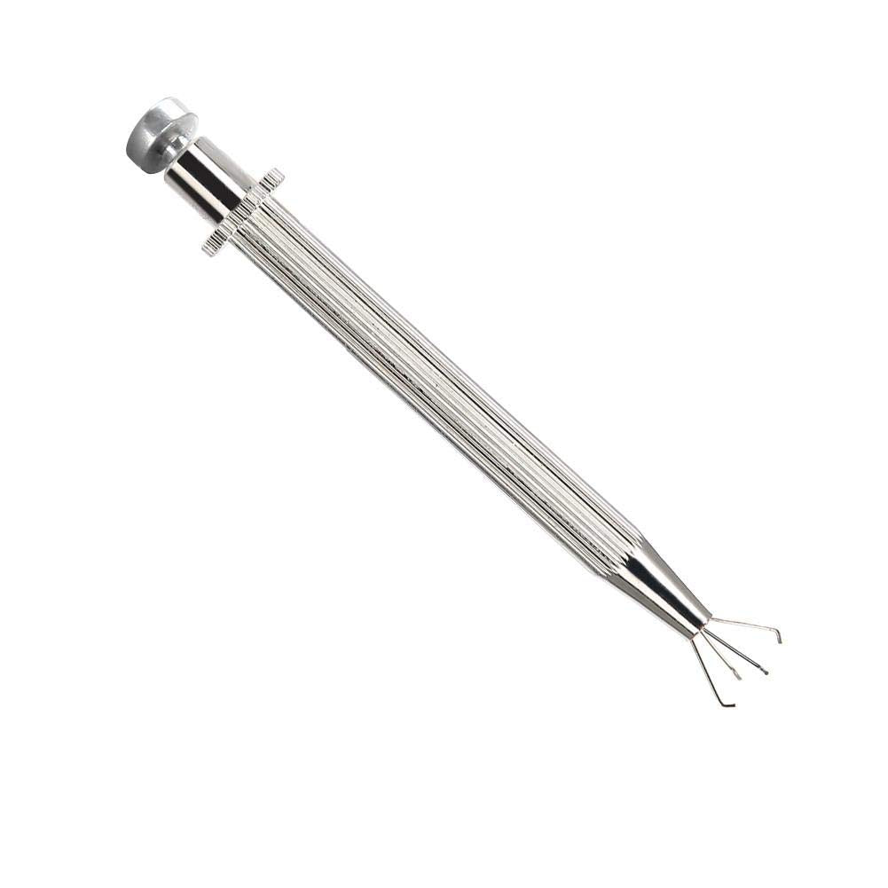 Prong Holder Professional Holder Pick-up Tool Stainless Steel 4 Prongs Claw Tweezers Parts Beads Prong Tweezer Catcher Grabber Jewelry Making Jeweler