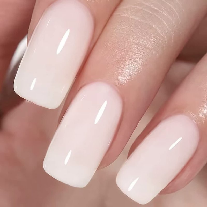 Vishine Neutral Jelly Nail Polish - Nude Pink, Milky White, Sheer Crystal, Transparent Gel Varnish - Manicure Collection Nail Art Gel 6Pcs 8ml