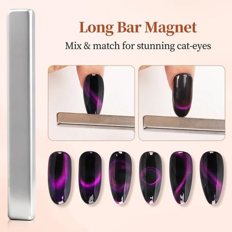 heemeei Cat Eye Magnet Set, 38Pcs Cat Eye Magnets for Nails, Cat Eye Gel Nail Polish Magnet for Nail Art, Strong Nail Magnets Tools for Cat Eye Gel Polish, Magnetic Sticks for Home Salon DIY
