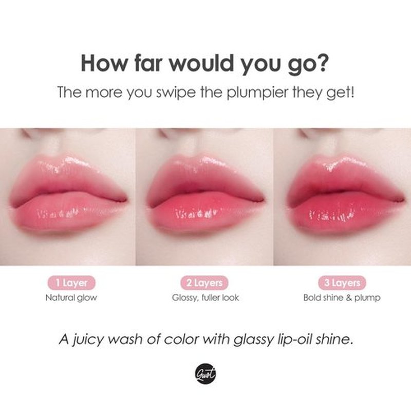 glowiest Dream Glow Tinted Lip Oil ; 3-in-1 Formula: Lip Gloss with a high shine finish, Non-sticky Long Lasting | Korean Plumped Tinted Lip Oil - 0.19 fl. oz. 5.7 ml (004 ROSEWOOD, Original)