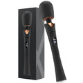 bed geek Cordless Wand Massager – Super Powerful Handheld Massage with 20 Speeds & 8 Patterns, Soft Silicone Head, Quiet Motor, LED Display, Body-Safe & Waterproof Black & Rose Gold